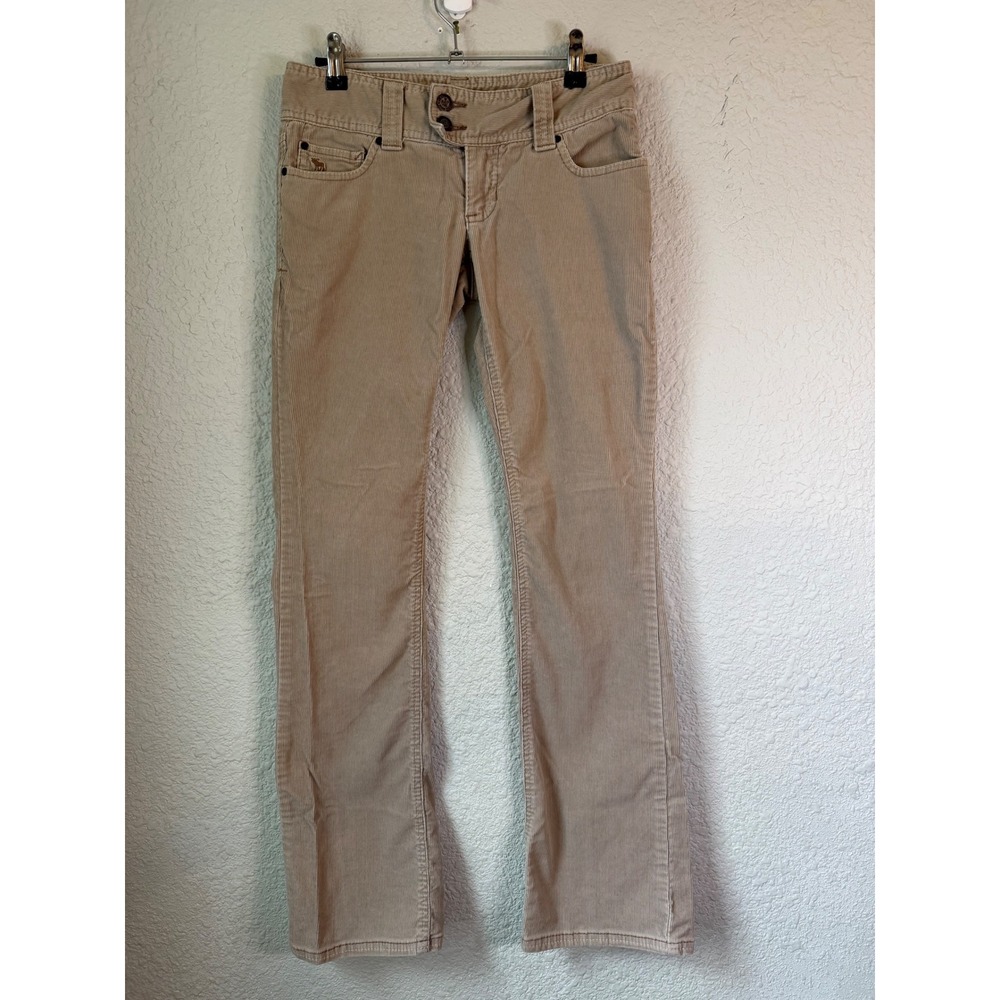 Vintage Y2K Abercrombie & Fitch Tan Low Rise Corduroy Bootcut Pants Size 00